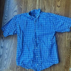 Ralph Lauren Boys Blue Plaid Dress Shirt